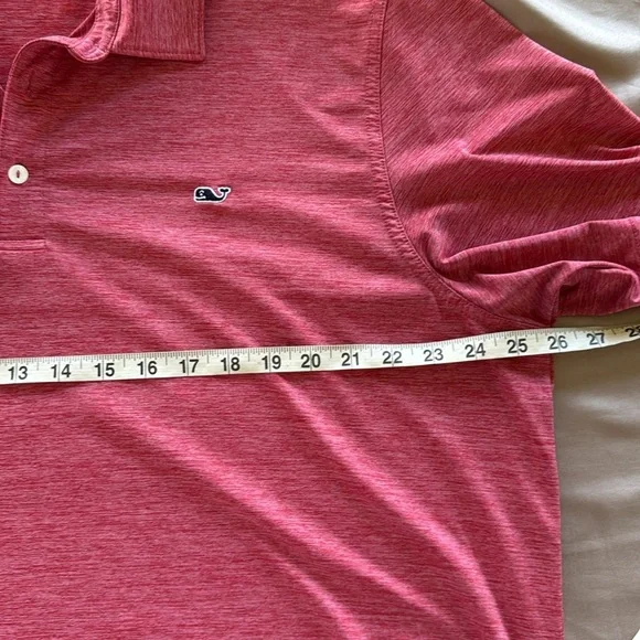 Vineyard Vines St. Kitts Bowline Fit Heathered Red Polo Shirt - Picture 6 of 10